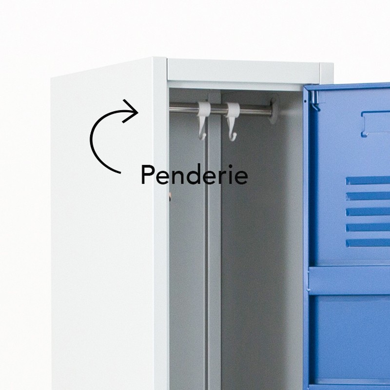 Vestiaire bi place 4 cases