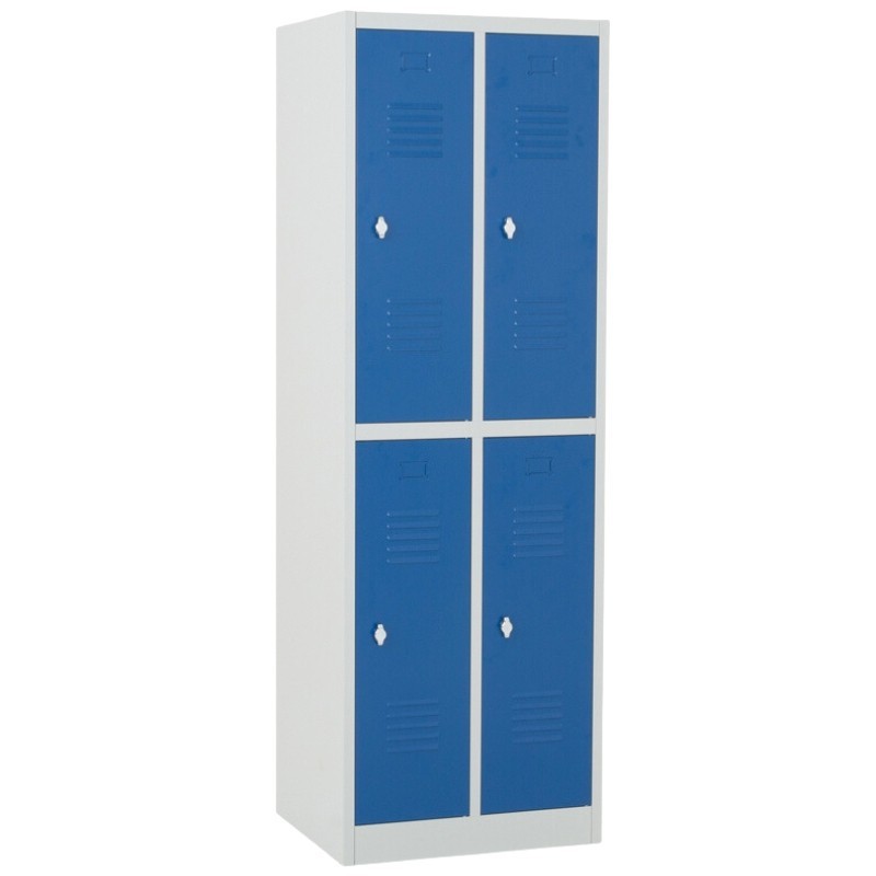Vestiaire bi place 4 cases sur pieds