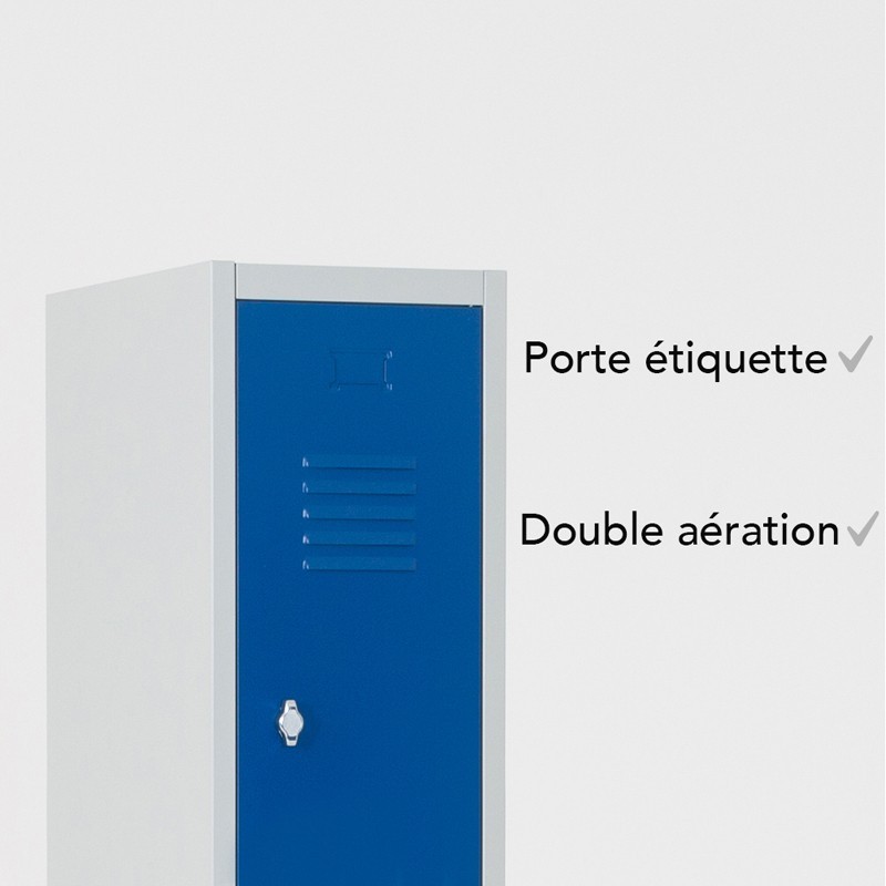 Vestiaire bi place 6 cases