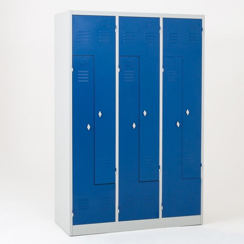 Vestiaire 6 portes en L monobloc, Vestiaire en Z Vestimetal