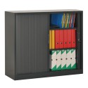 Armoire à rideaux anthracite H105 x L120 x P46 cm