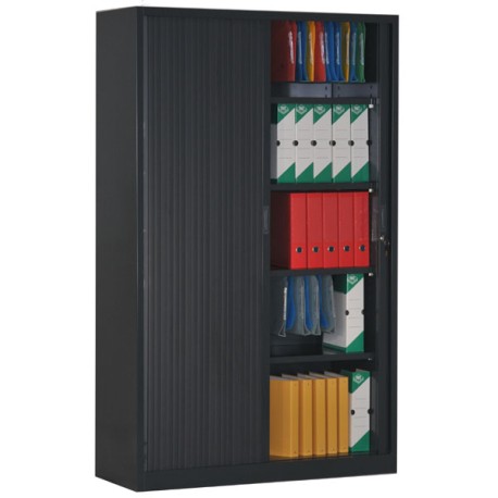 Armoire à Rideaux Démontable 195x90x45 Cm - Corps Anthracite - Tablettes Réglables - Avec Serrure