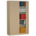 Armoire rideaux beige H195 x L120 x P46 cm