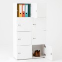 Vestiaire bureaux en bois 8 cases