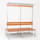 Banc double assise avec patères 1.60 m