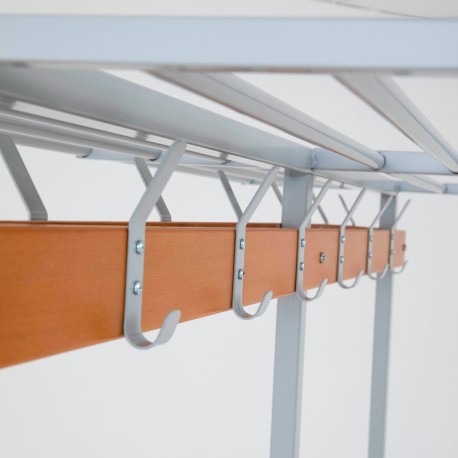 Banc double assise avec patères 1.60 m Banc double assise avec patères 1.60 m