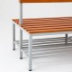 Banc double assise avec patères 1.60 m