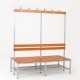 Banc double assise avec patères 1.60 m
