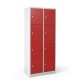 Vestiaires Multicases 8 cases portes rouges