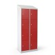 Vestiaires Multicases 8 cases portes rouges