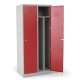 vue d'ensemble du vestiaire industrie salissante rouge semi monobloc 2 cases