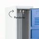 zoom sur la penderie Vestiaire biplace 6 casiers monobloc - H1.80m - L30cm