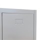 Zoom sur le porte étiquette du vestiaire multicases 3 cases gris 41 cm
