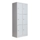 Vue générale du vestiaire multicases 6 cases gris 41 cm