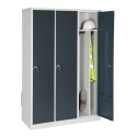 Vue générale du vestiaire chauffant 3 cases