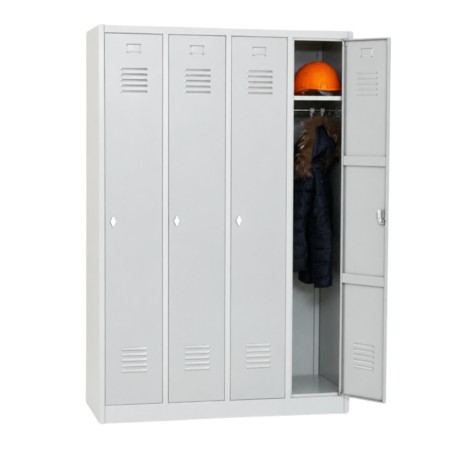 Vestiaire propre 4 cases éco portes grises