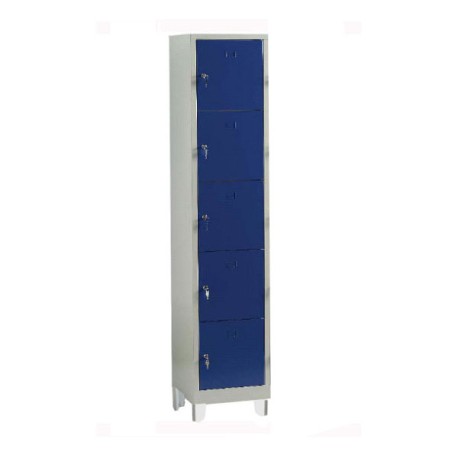 Vestiaire multicases 5 cases sur pieds monobloc Vestiaire multicases 5 cases sur pieds monobloc
