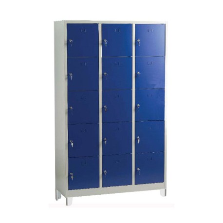 Vestiaire multicases 15 cases sur pieds monobloc Vestiaire multicases 15 cases sur pieds monobloc