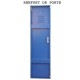 Vestiaire biplace 4 casiers monobloc portes bleues- H1.80m - L30cm