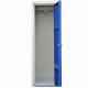 Vestiaire biplace 6 casiers monobloc portes bleues - H1.80m - L30cm