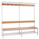 Vue d'ensemble du Banc simple avec patères 2 m