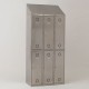 Vestiaire inox biplaces 6 cases
