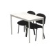 Table polyvalente rectangulaire 120 x 60 cm, plateau gris clair et pieds gris clair 