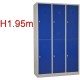 Vestiaire bi place 6 casiers monobloc - H1.95m - L40 cm