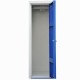 porte ouverte du Vestiaire biplace 4 casiers monobloc bleu- H1.95m - L30cm