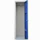 porte ouverte du Vestiaire biplace 4 casiers monobloc bleu- H1.95m - L30cm