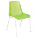 Chaise coque translucide vert