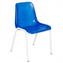Chaise coque translucide bleu