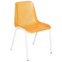 Chaise coque translucide orange