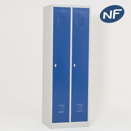 Vestiaire industrie propre 2 cases monobloc