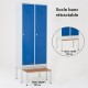 Vestiaire industrie salissante 2 cases monobloc